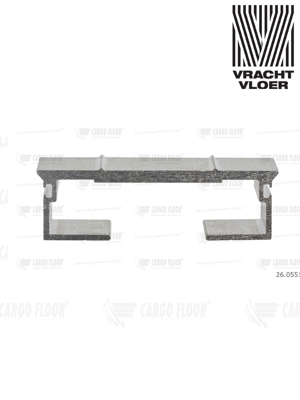 Алюминиевый ребристый боковой напольный профиль 10/112 мм DS Cargo Floor арт. 26.0551 